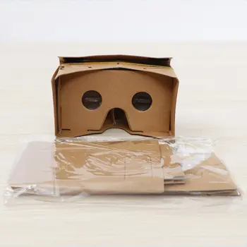 3D Google Virtuālās Realitātes Brilles Viedtālrunis Augstas kvalitātes DIY Magnēts Google Cardboards Brilles Modes Skaidrs Kartona Attēls 2