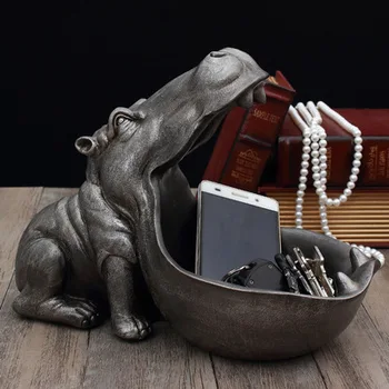 Hippo Rotājumi Ziemeļvalstu Radošo Mājas Dzīvojamā Istabā, Kurpju Ministru Kabineta Veranda Atslēgu Uzglabāšanas Kaste Darbvirsmas Būvgružu Uzglabāšanas Paliktnis Rotaslietas Attēls 2