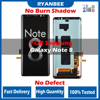 Jaunas Oriģinālas N950F LCD Samsung Galaxy Note 8 Displejs Ar Rāmi Super AMOLED, Ņemiet vērā, 8 SM-N950A N950U LCD Touch Screen Daļas
