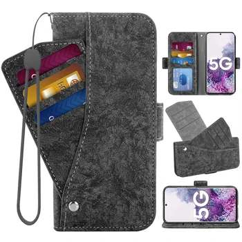 Luksusa Flip-Ādas Maks Case For Samsung Galaxy Note 20 Ultra 5G 10 Plus Lite 9 8 5 4 Note10 Pro Triecienizturīgs Telefona Grāmatas Vāka
