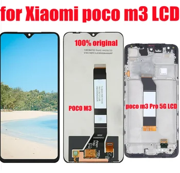 Par Xiaomi poco m3 LCD ekrāns m2010j19cg m2010j19ct LCD displejs Xiaomi poco m3 pro 5g displejs LCD m2103k19pi