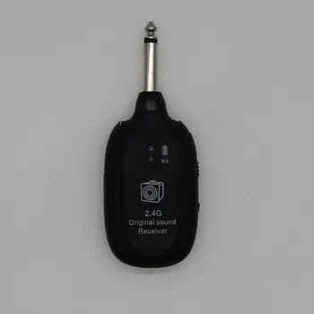 Portatīvo Ģitāra UHF Bezvadu Audio Sistēma ar 2.4 G Raidītājs Uztvērējs Elektrisko Akustiskā Ģitāra, Bass Attēls 2